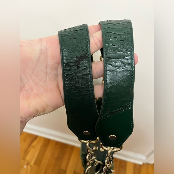 Sharif green faux snakeskin satchel - Picture 3 of 9